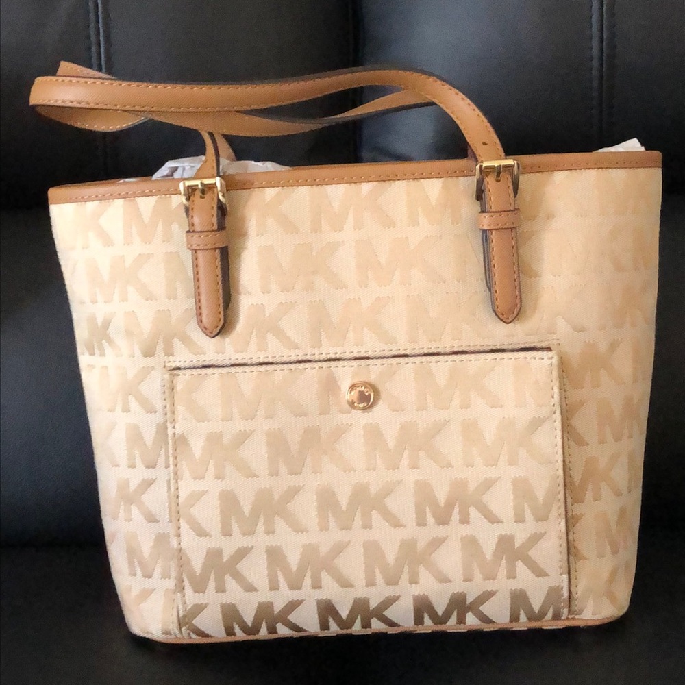 Micheal Kors Jet Set Tote Bag Medium Camel